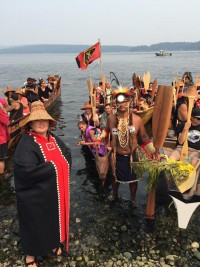 Portland All Nations Canoe Family. Photo Credit: Celeste Whitewolf