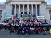 Power Past Fracked Gas Rally in Olympia, WA on February 21, 2019, photo by Ale Blakely.
