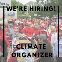 we're hiring, climate organizer