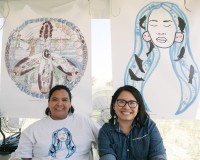 "Hanford Journey" artist Carmen Selam with her mother, Carmen designed one of the event t-shirts.