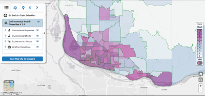 WA Env Health Disparities Map Vancouver