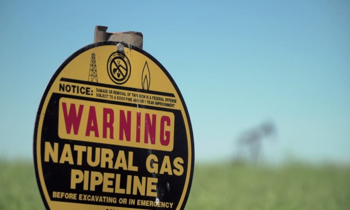 Warning: Natural Gas Pipeline Sign