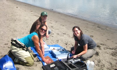 Water quality monitoring along the Columbia River.