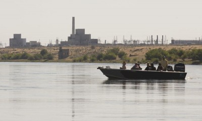 Boats at Hanford, photo by Evan Abell, Yakima Herald-Republic