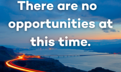 Photo of river with text over it that says "there are no current opportunities"
