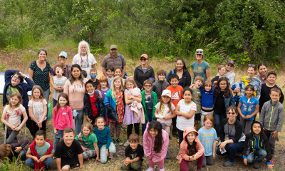 Group of children and adults at Nichols Natural Area.