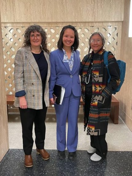 A portrait of Kelly, Khanh, and Cathy.